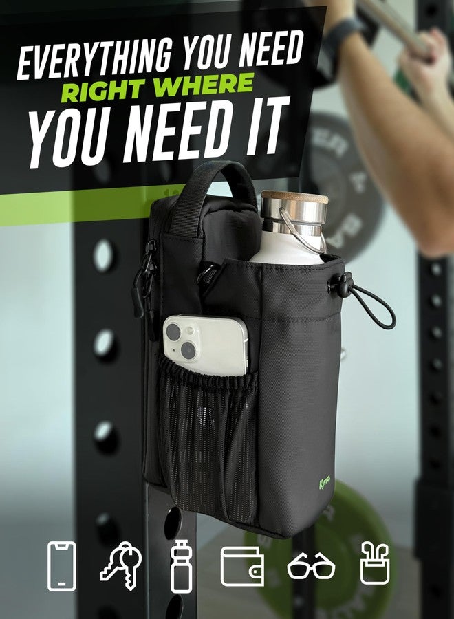 kyrra. Magnetic Gym Bag with Water Bottle Holder Reusable Pouch 2 Bags in 1 Compact Crossbody Small Sports Training Bag Durable Waterproof Fitness Organizer Workout Bag for Men Women Travel - Image 4